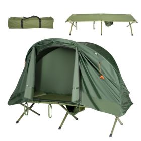 1-Person Cot Elevated Compact Tent Set with External Cover