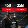 COAST FL60R Rechargeable Dual Power 450 Lumen Wide Angle Flood Beam Focusing LED Headlamp, 3.3 oz