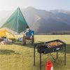 Outdoor Camp Stove High Pressure Propane Gas Cooker Portable Cast Iron Patio Cooking Burner