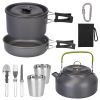 12Pcs Camping Cookware Set Camping Stove Aluminum Pot Pans Kit