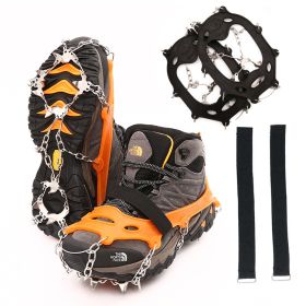 Factory supplied outdoor snow climbing tpe material 19 tooth stainless steel anti-skid shoe cover 19 tooth ice claw (Number of teeth: 19 tooth XL)