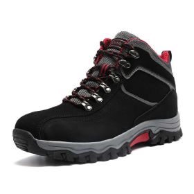 Waterproof Hiking Boots Men Autumn Winter Non-slip Lightweight Breathable Hiking Shoe Outdoor Trekking Hiking Shoes Hunting Shoe (Color: B2024-R, size: 40)