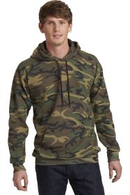 Port & Company Core Fleece Camo Pullover Hooded Sweatshirt PC78HC (Color: Military Camo, size: M)