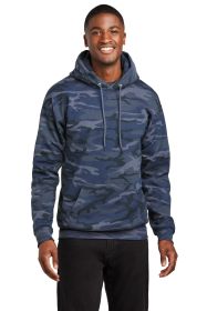 Port & Company Core Fleece Camo Pullover Hooded Sweatshirt PC78HC (Color: Heather Navy Camo, size: 3XL)