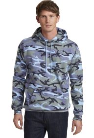 Port & Company Core Fleece Camo Pullover Hooded Sweatshirt PC78HC (Color: Woodland Blue Camo, size: 3XL)