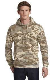 Port & Company Core Fleece Camo Pullover Hooded Sweatshirt PC78HC (Color: Desert Camo, size: L)