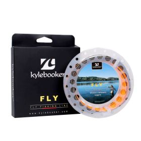 Kylebooker Fly Fishing Line with Welded Loop Floating Weight Forward Fly Lines 100FT WF 3 4 5 6 7 8 (Color: Grey+Orange, size: WF5F)