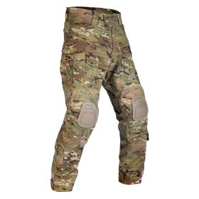 VOTAGOO G3 Combat Pants with Knee Pads Tactical Military Trousers Hunting Multicam Pants for Men Rip-Stop Airsoft Gear (Color: CP, size: 36)