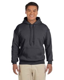 Pack Of 5 Gildan G185 Adult Heavy Blend 8 oz., 50/50 Hooded Sweatshirt (Color: CHARCOAL, size: M)