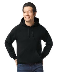 Pack Of 5 Gildan G185 Adult Heavy Blend 8 oz., 50/50 Hooded Sweatshirt (Color: Black, size: XS)