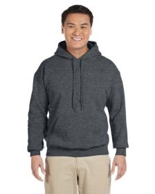 Pack Of 5 Gildan G185 Adult Heavy Blend 8 oz., 50/50 Hooded Sweatshirt (Color: DARK HEATHER, size: XL)