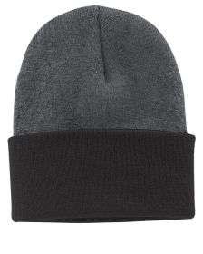 Port & Company Knit Cap CP90 (Color: Athletic Oxford/ Black, size: OSFA)