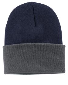 Port & Company Knit Cap CP90 (Color: Navy/ Athletic Oxford, size: OSFA)