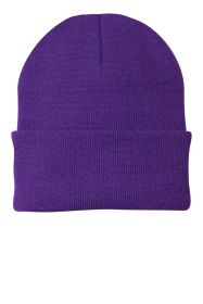 Port & Company Knit Cap CP90 (Color: Athletic Purple, size: OSFA)