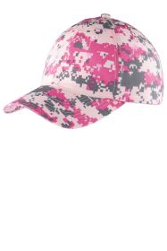 Port Authority Digital Ripstop Camouflage Cap C925 (Color: Pink Camo, size: OSFA)