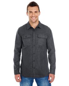 Burnside BU8200 Men's Solid Flannel Shirt (Color: CHARCOAL, size: S)