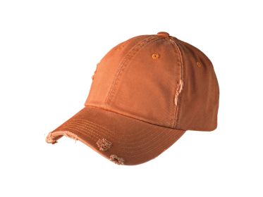 District Distressed Cap DT600 (Color: Burnt Orange, size: OSFA)